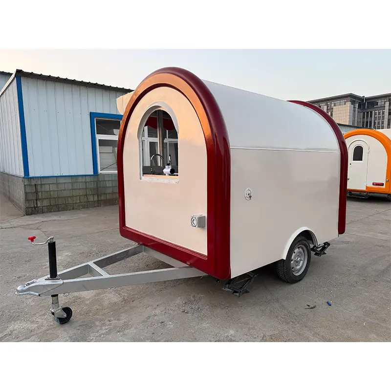 Kompakt Mini Yuvarlak Gıda Römorku