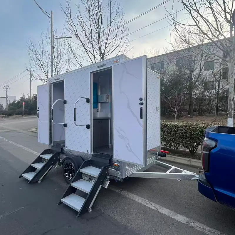 İki İstasyonlu Portatif Tuvalet Römorku